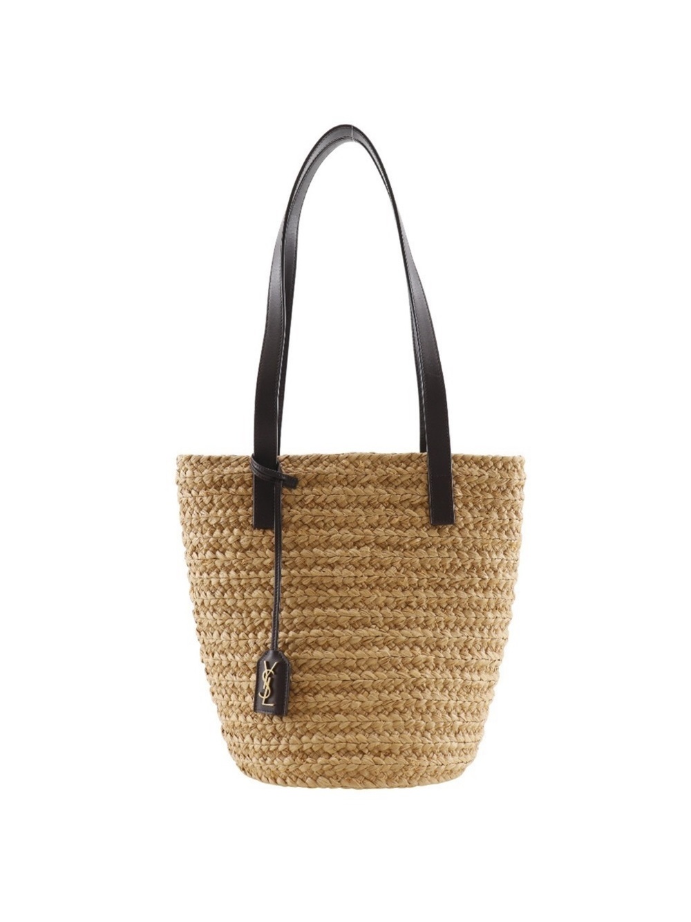 SAINT LAURENT
Panier Small Bucket Bag In Raffia